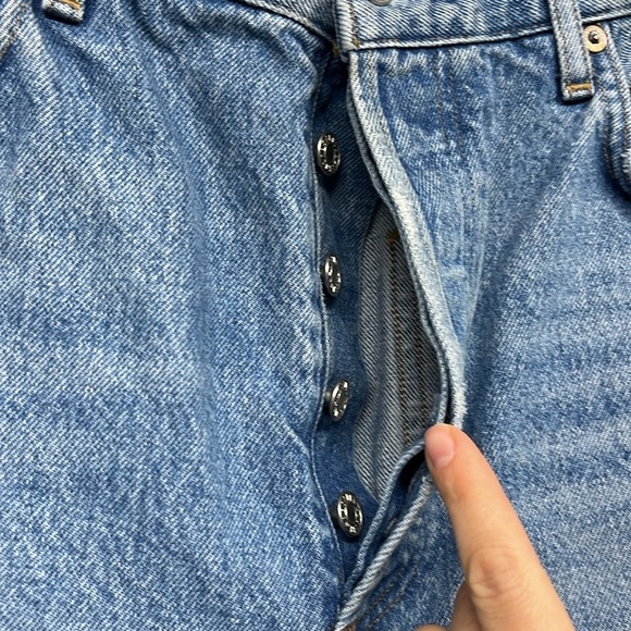 AGOLDE Riley Crop Jeans size 30 with fly buttons - Picture 3 of 8